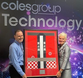 Providing a Happi Coat in recognition of our successful business relationship with Coles Australia.